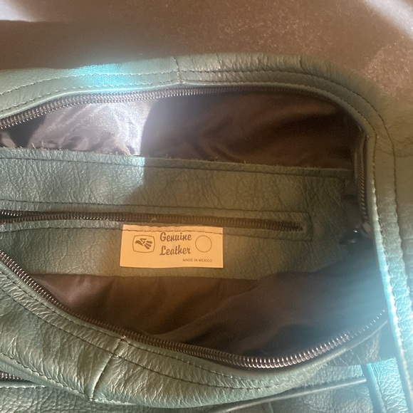 Green Leather Shoulder Bag - Picture 3 of 3